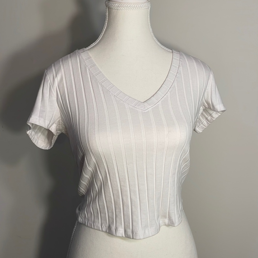 White cropped T-shirt - Youth